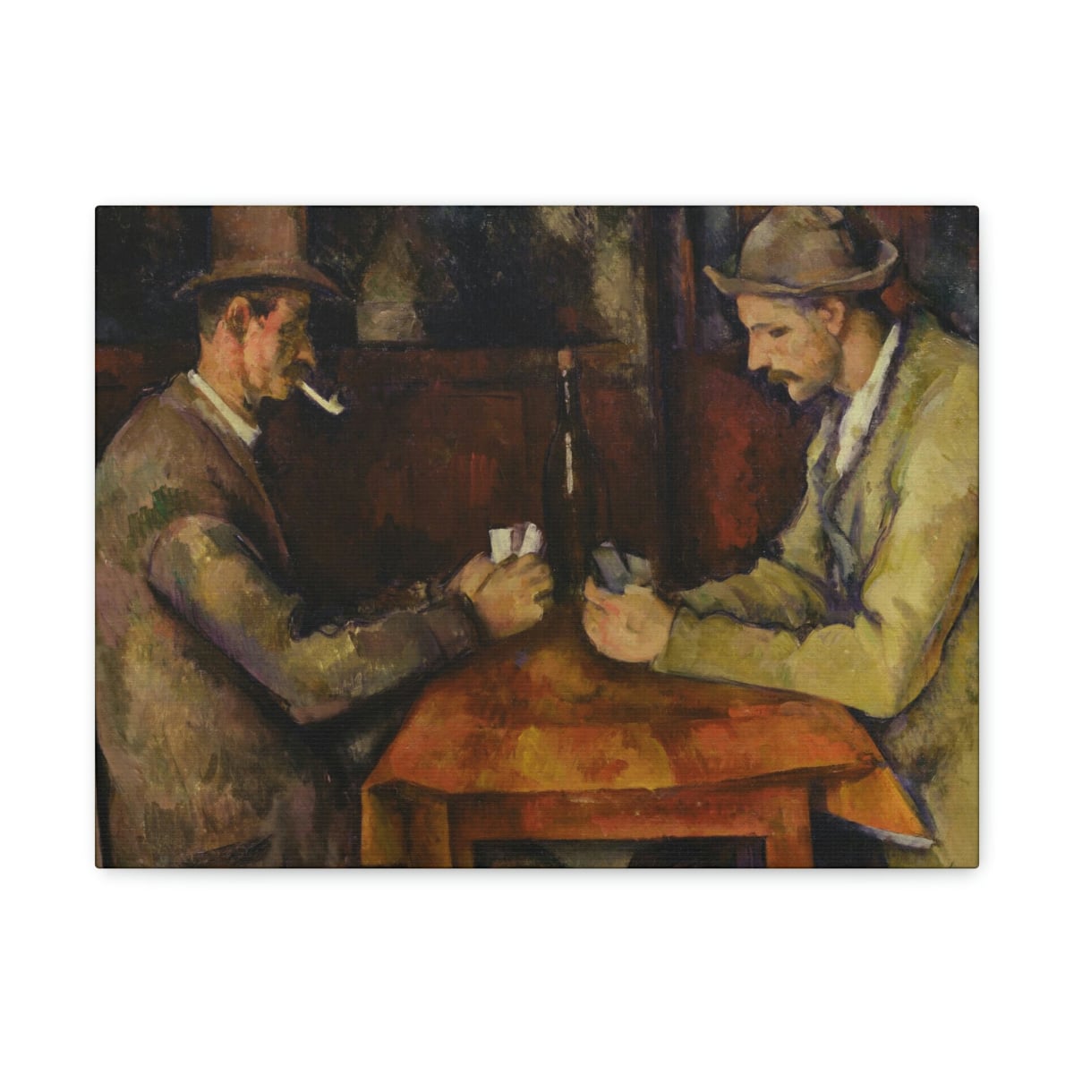 The Card Players by Paul Cézanne Art Canvas Gallery Wraps