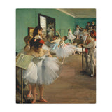 The Dance Class 1874 Ballet Blanket - Degas Art Throw