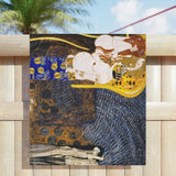 The Hostile Powers Gustav Klimt Beach Towels