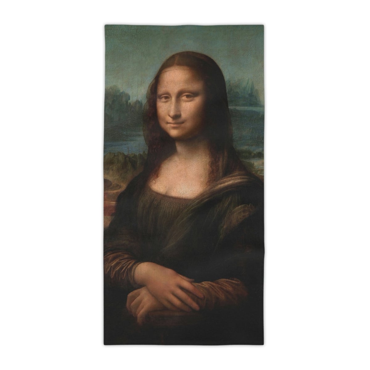 The Mona Lisa by Leonardo da Vinci Beach Towels