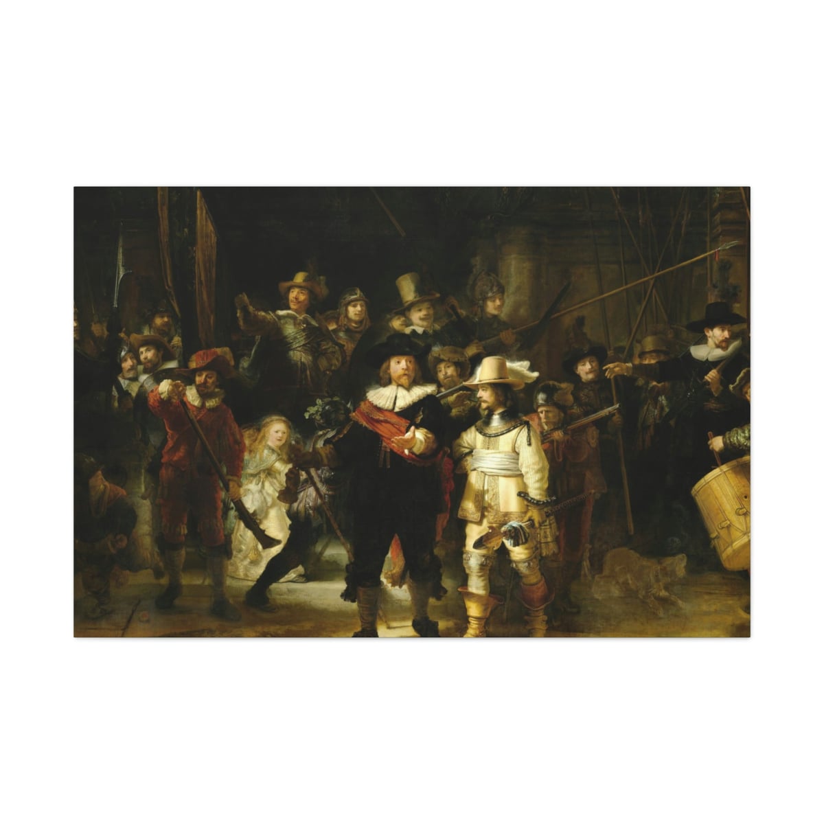 The Night Watch by Rembrandt Art Canvas Gallery Wraps