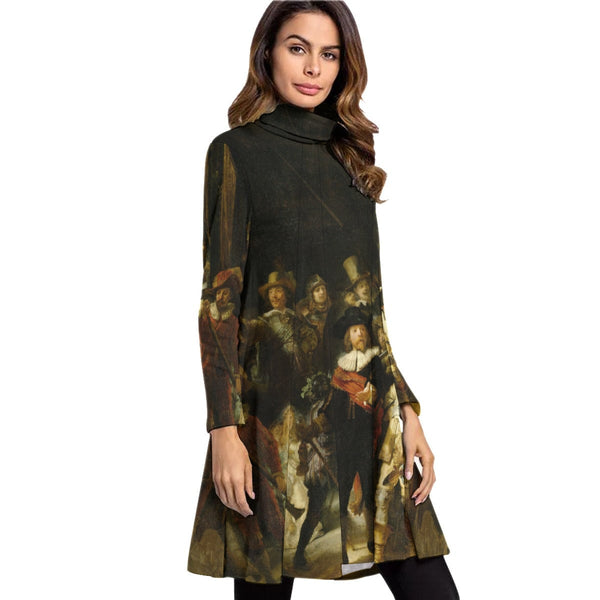 The Night Watch by Rembrandt Art Dress Long Sleeve