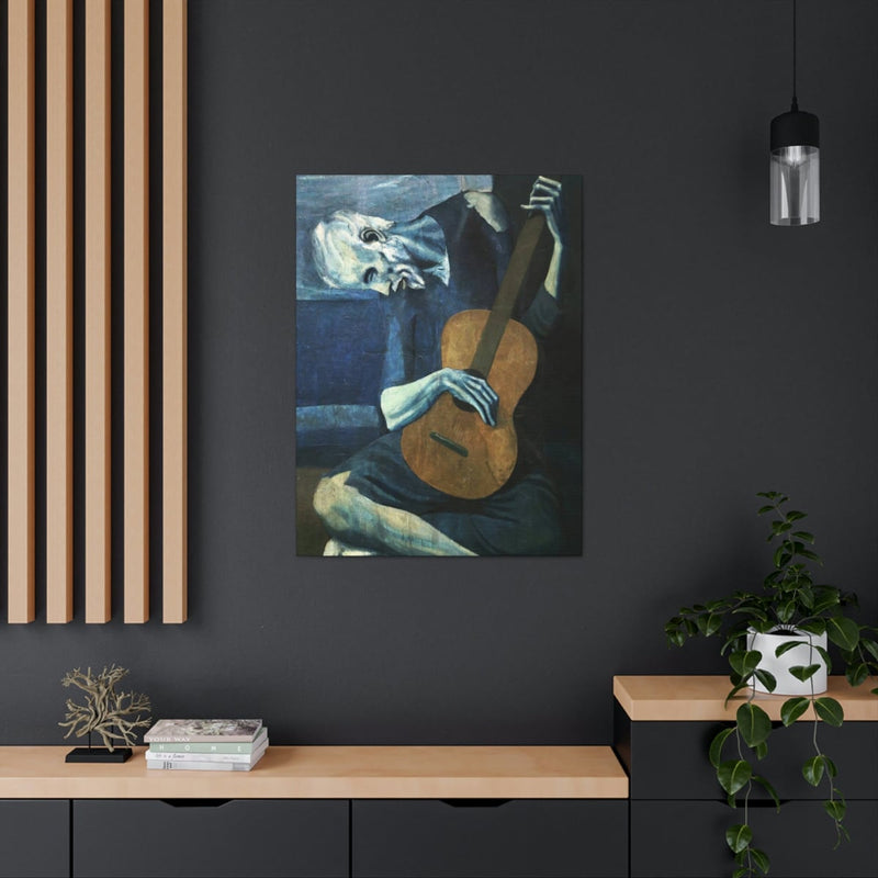 The Old Guitarist by Pablo Picasso Art Canvas Gallery Wraps