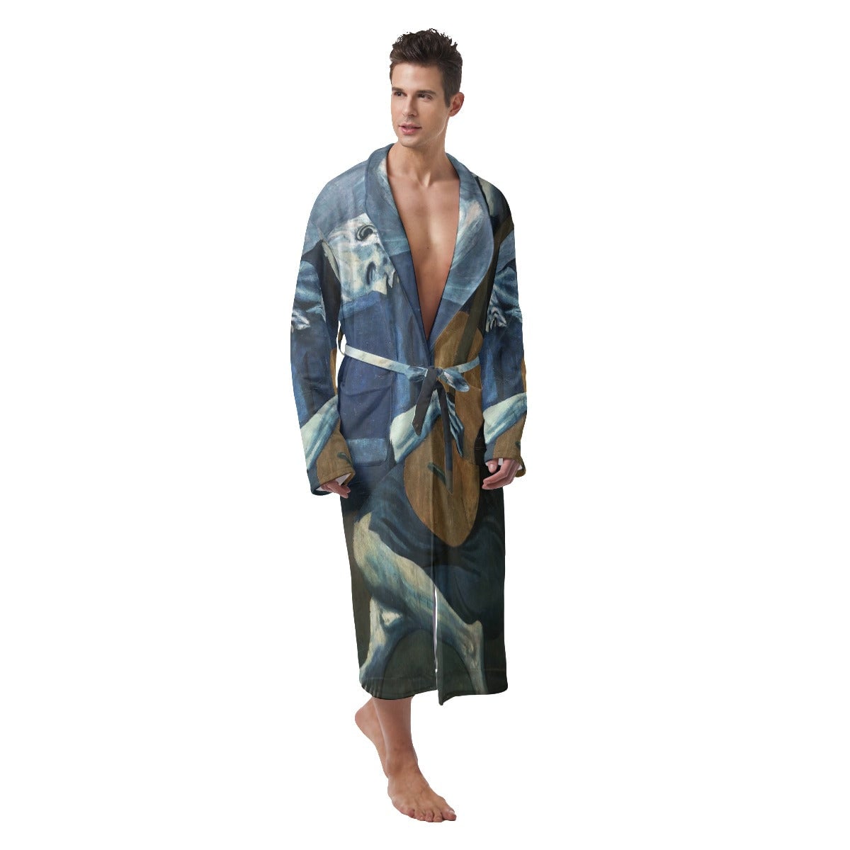Velvet Quilted Robe for Men Vintage Smoking Dressing Gown Long Jacket  Bathrobes | eBay