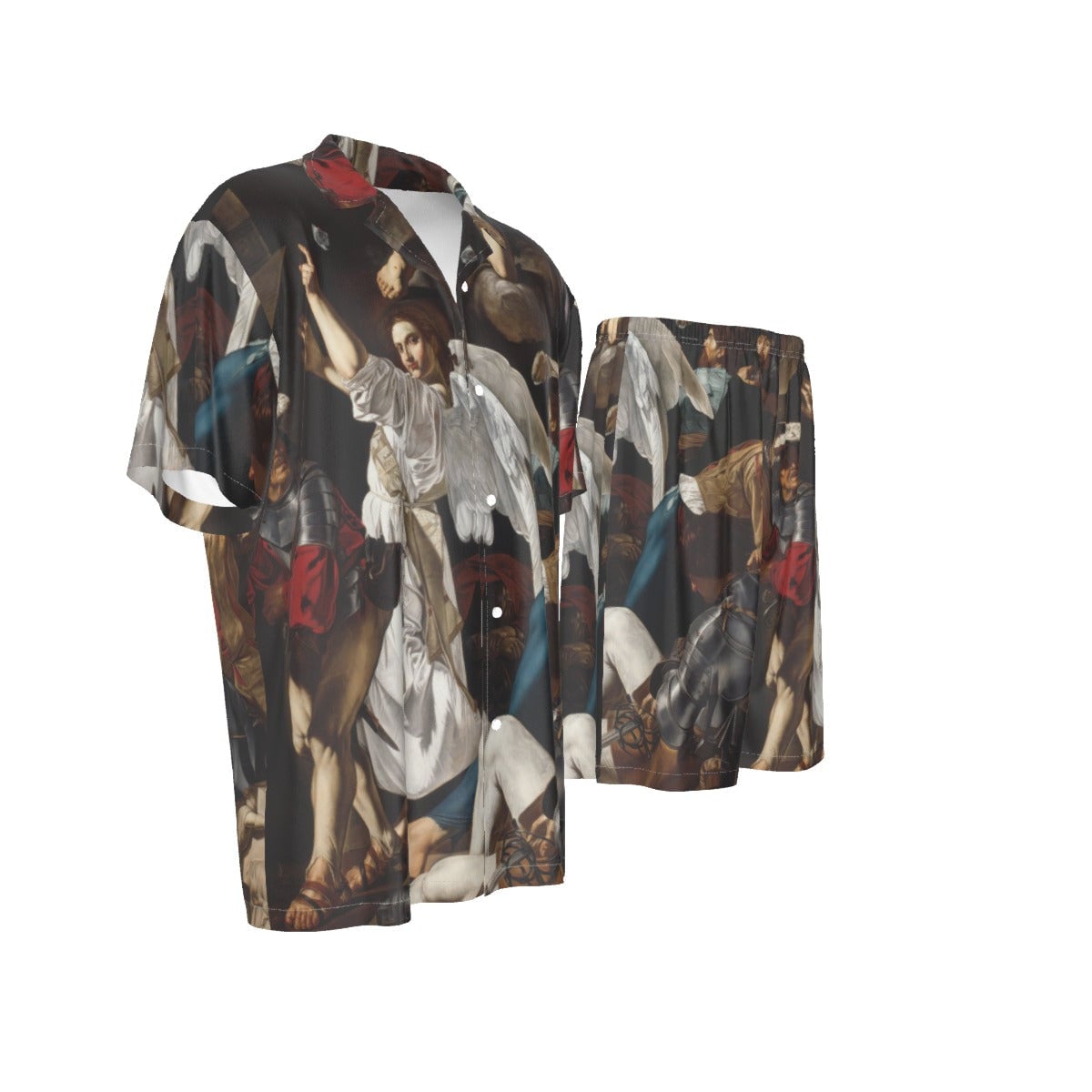 The Resurrection Cecco del Caravaggio Art Silk Shirt Suit Set
