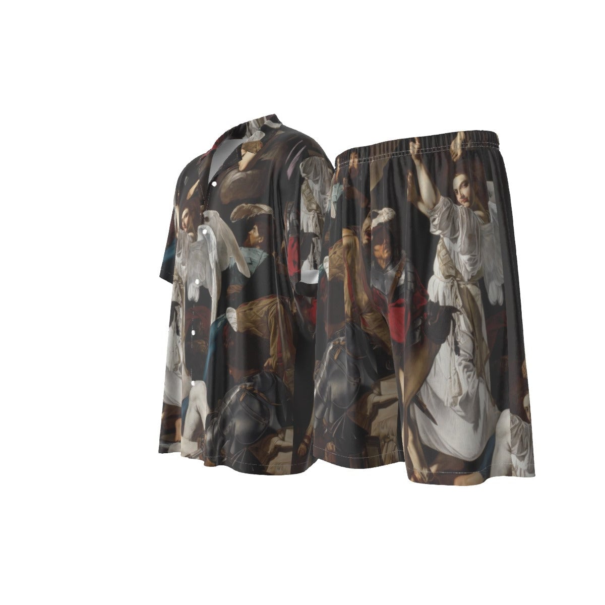 The Resurrection Cecco del Caravaggio Art Silk Shirt Suit Set