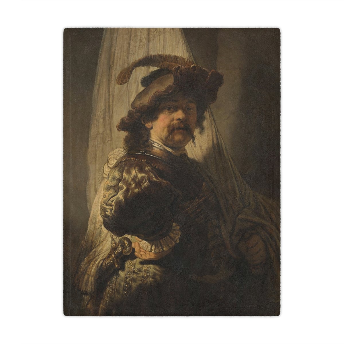 The Standard Bearer Masterpiece: A Rembrandt Art Blanket
