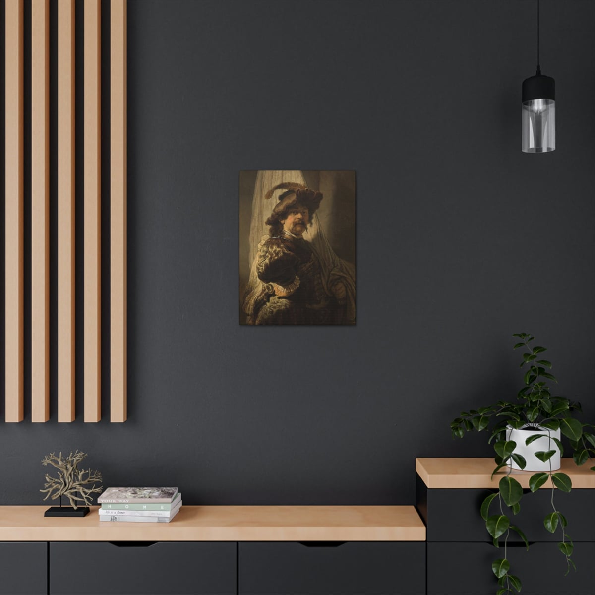 The Standard Bearer by Rembrandt Art Canvas Gallery Wraps