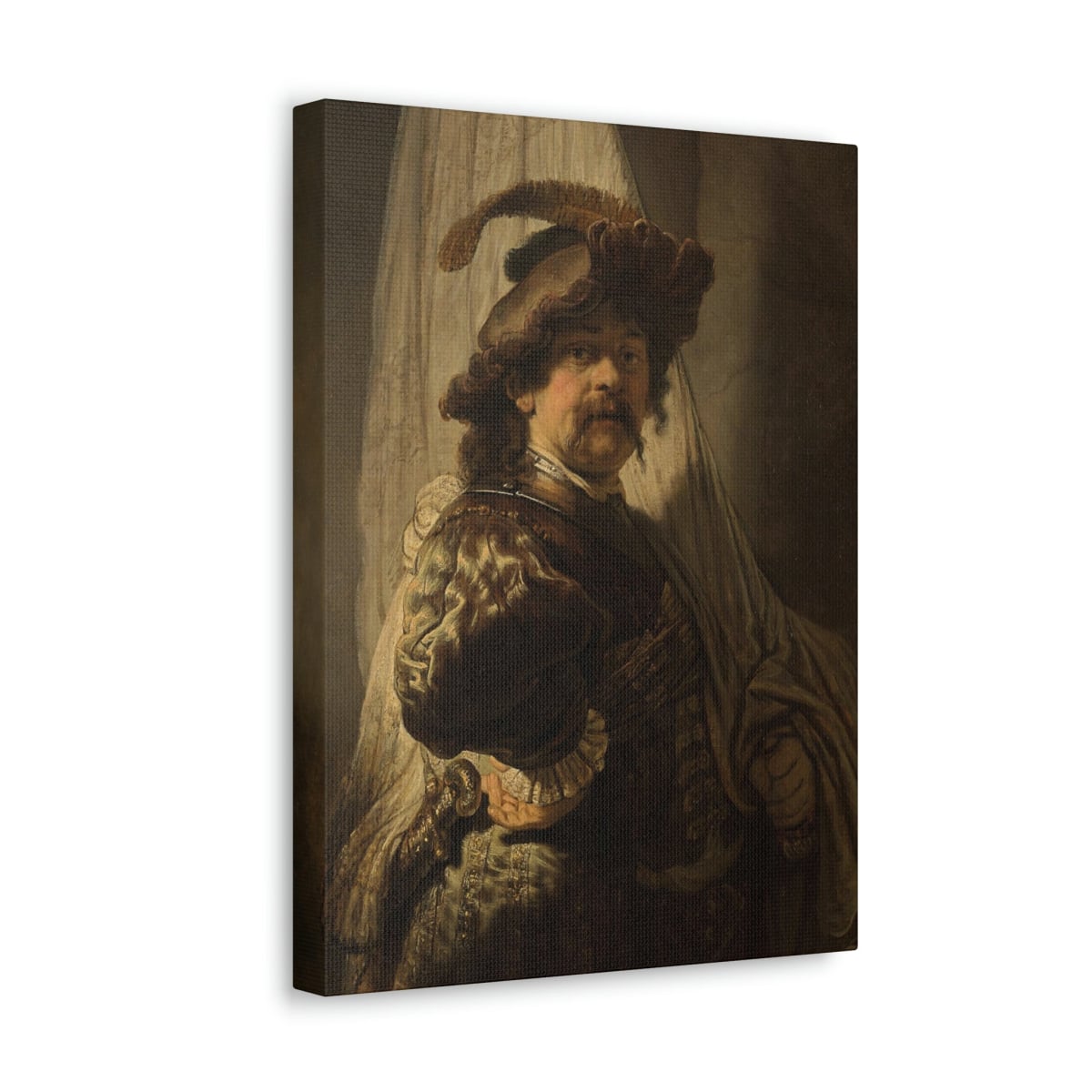 The Standard Bearer by Rembrandt Art Canvas Gallery Wraps