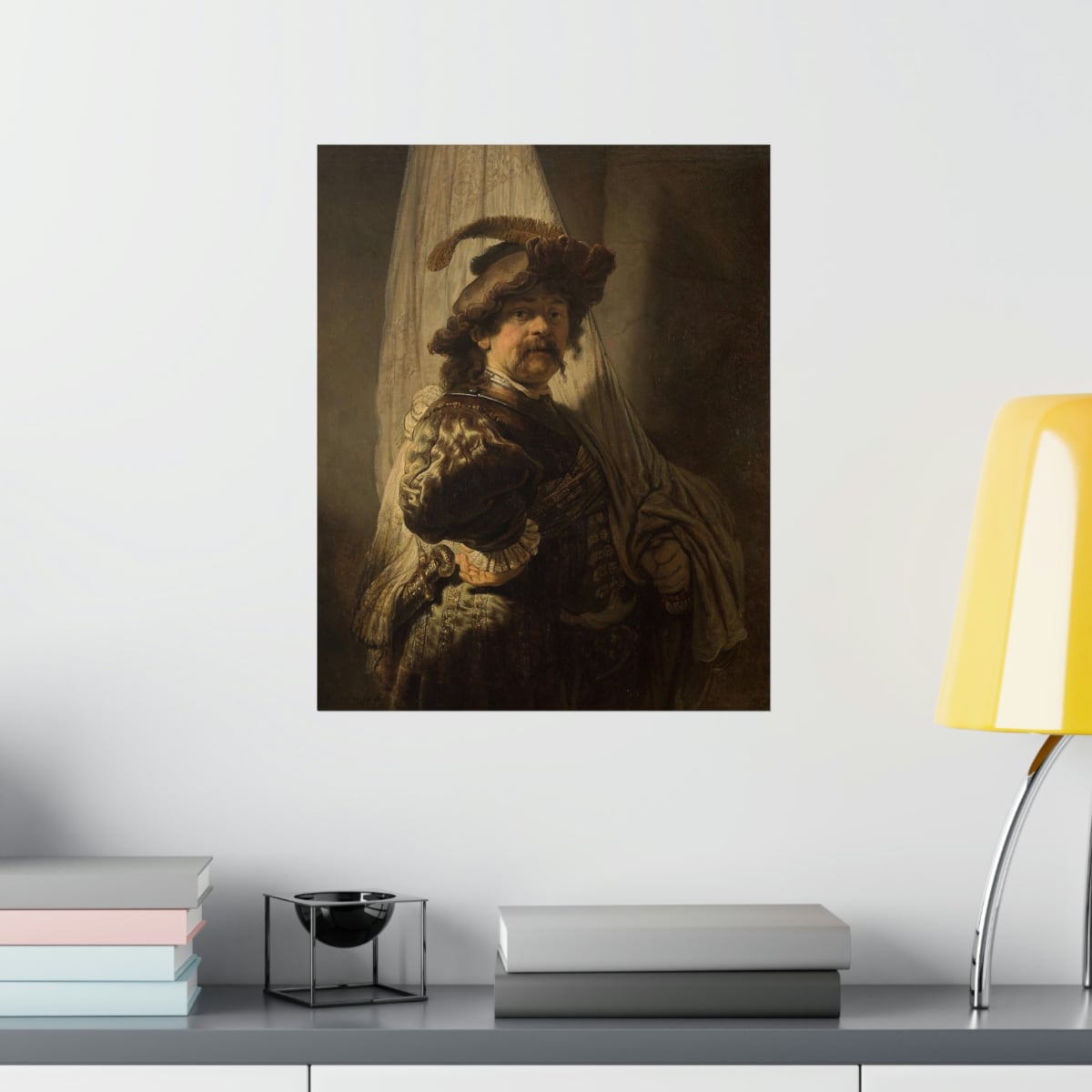 The Standard Bearer by Rembrandt Art Premium Posters