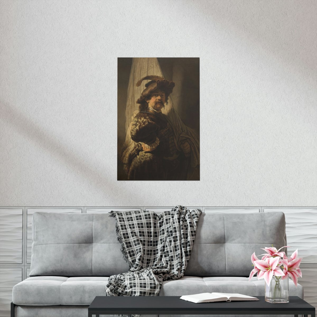 The Standard Bearer by Rembrandt Art Premium Posters