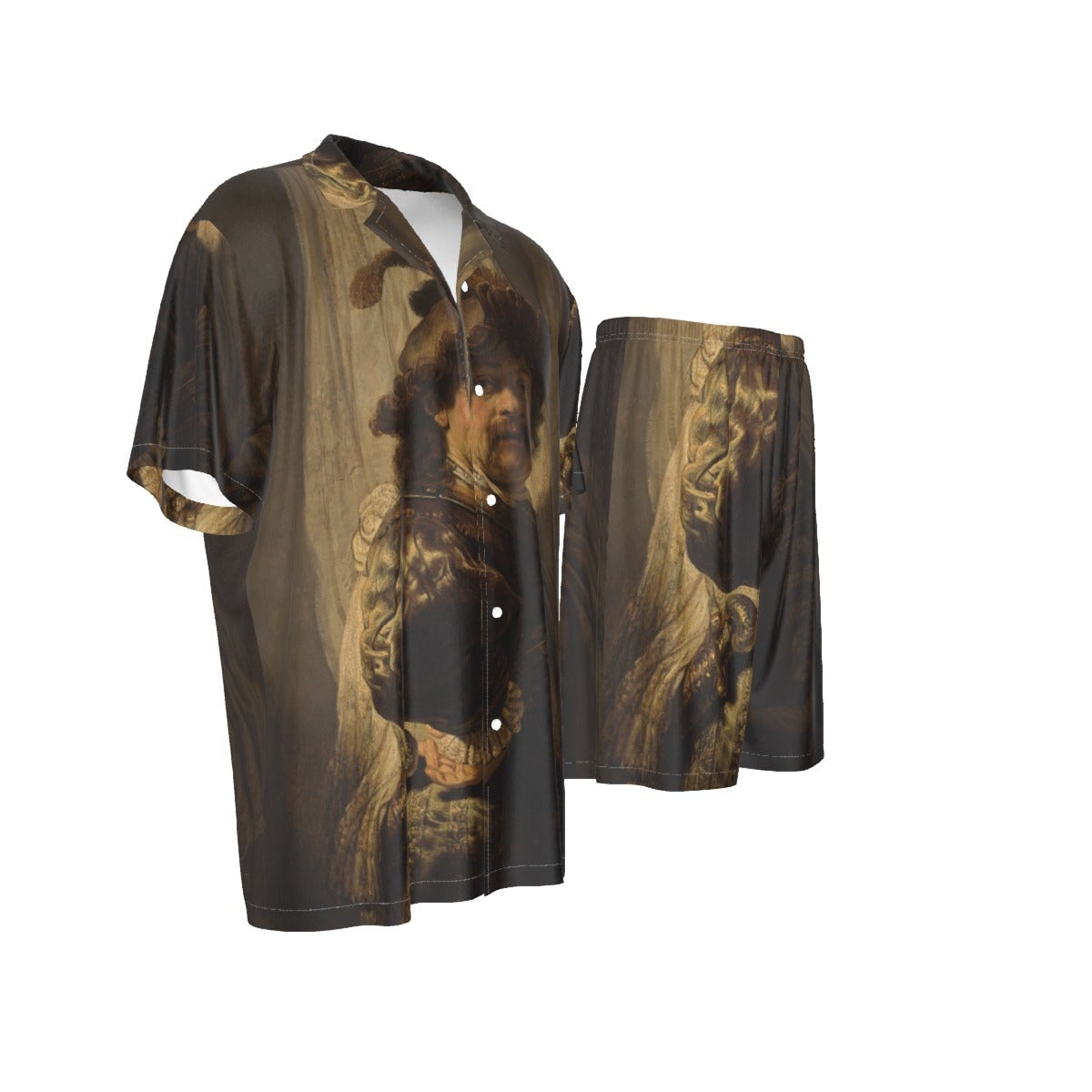 The Standard Bearer by Rembrandt Art Silk Shirt Suit Set