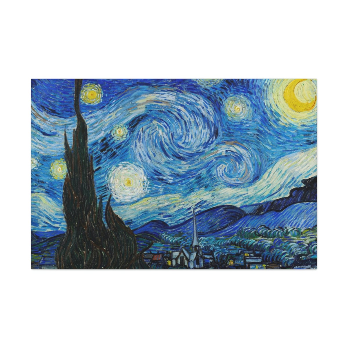 The Starry Night Van Gogh Canvas Gallery Wraps - Famous Art
