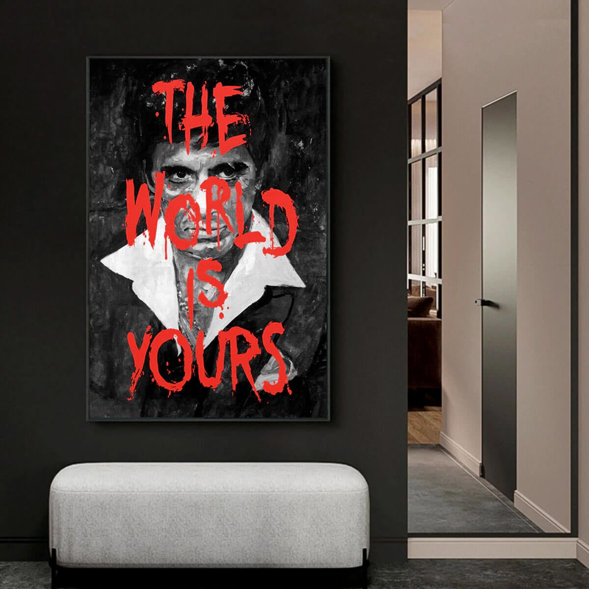 The World is Yours Classic Gangster Movie Canvas Painting Print Wall Art