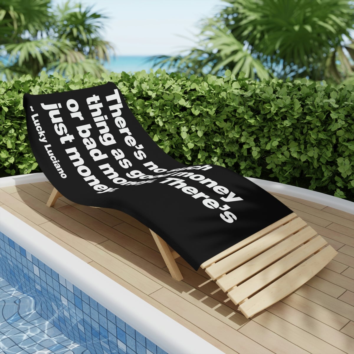 There is no such thing as Lucky Luciano Beach Towels