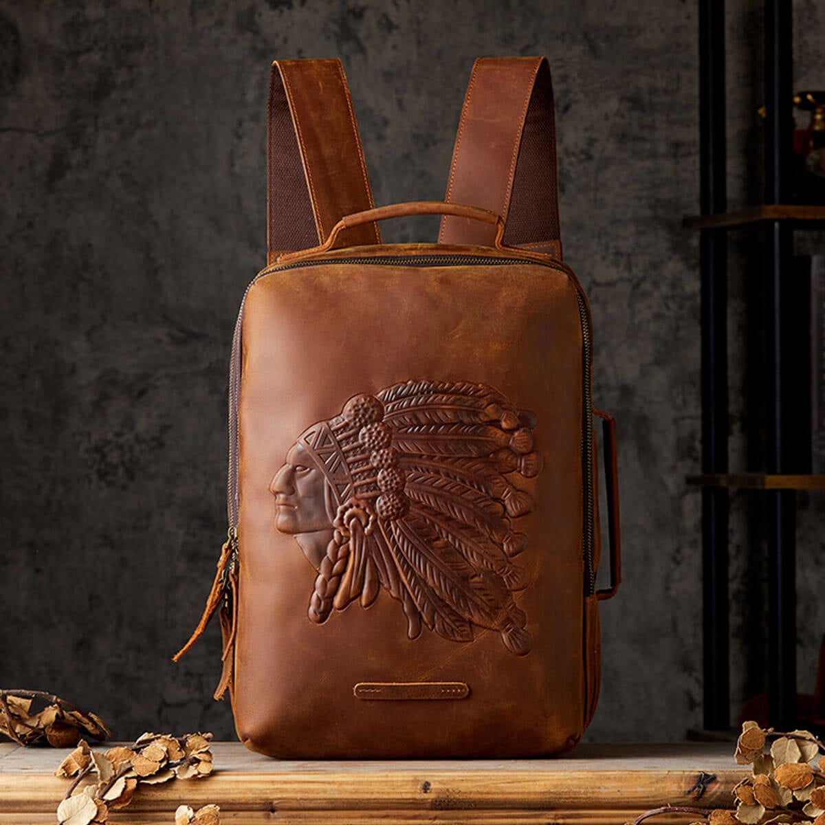 Top Cowhide Leather Handmade Premium Vintage Backpack