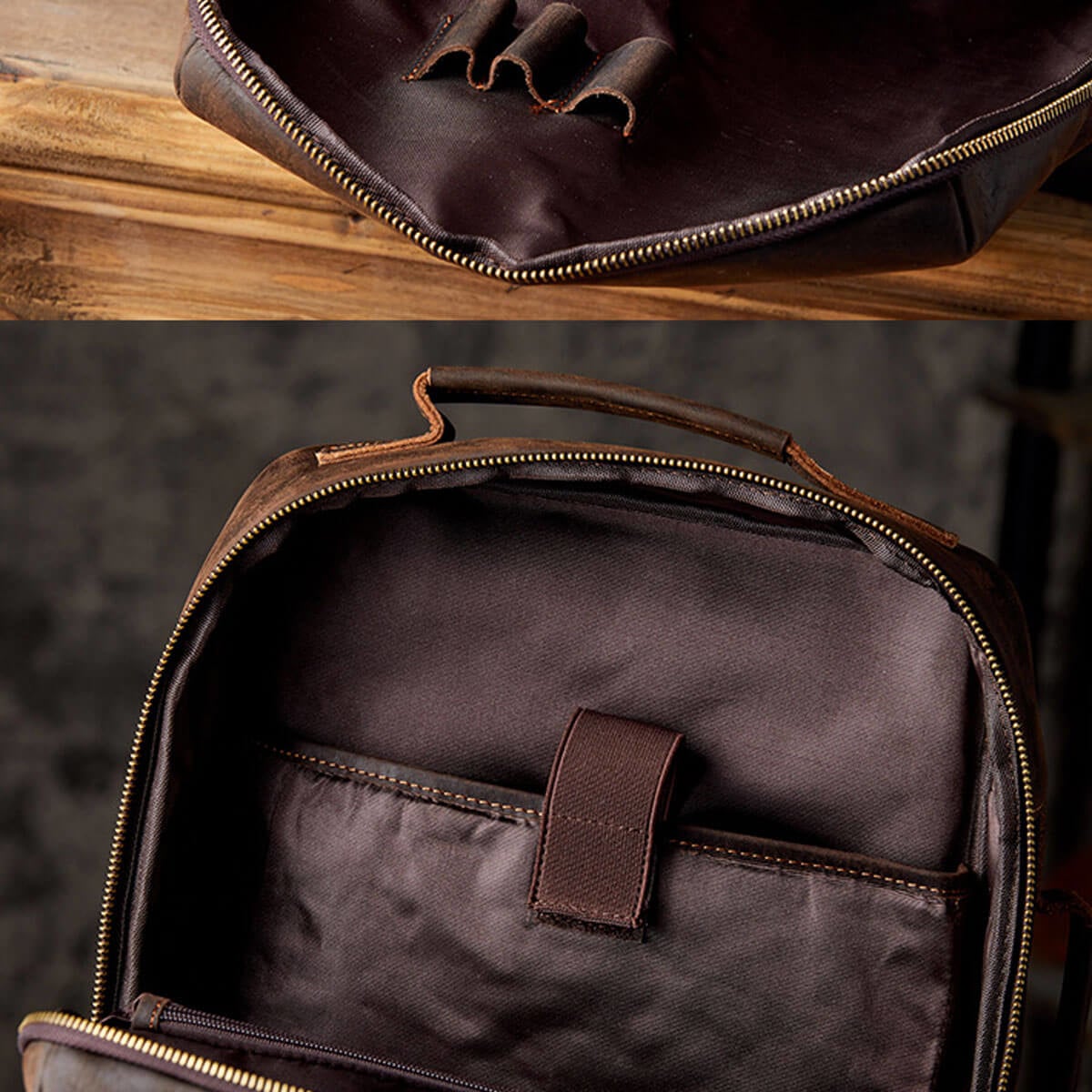 Top Cowhide Leather Handmade Premium Vintage Backpack