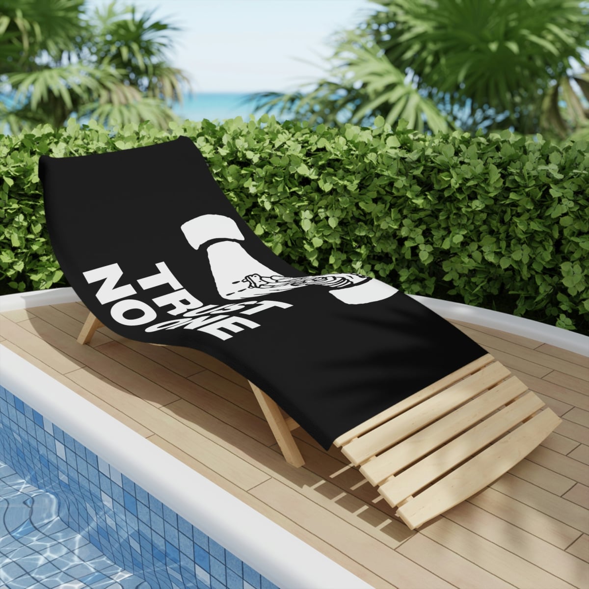 Trust No One Beach Towels