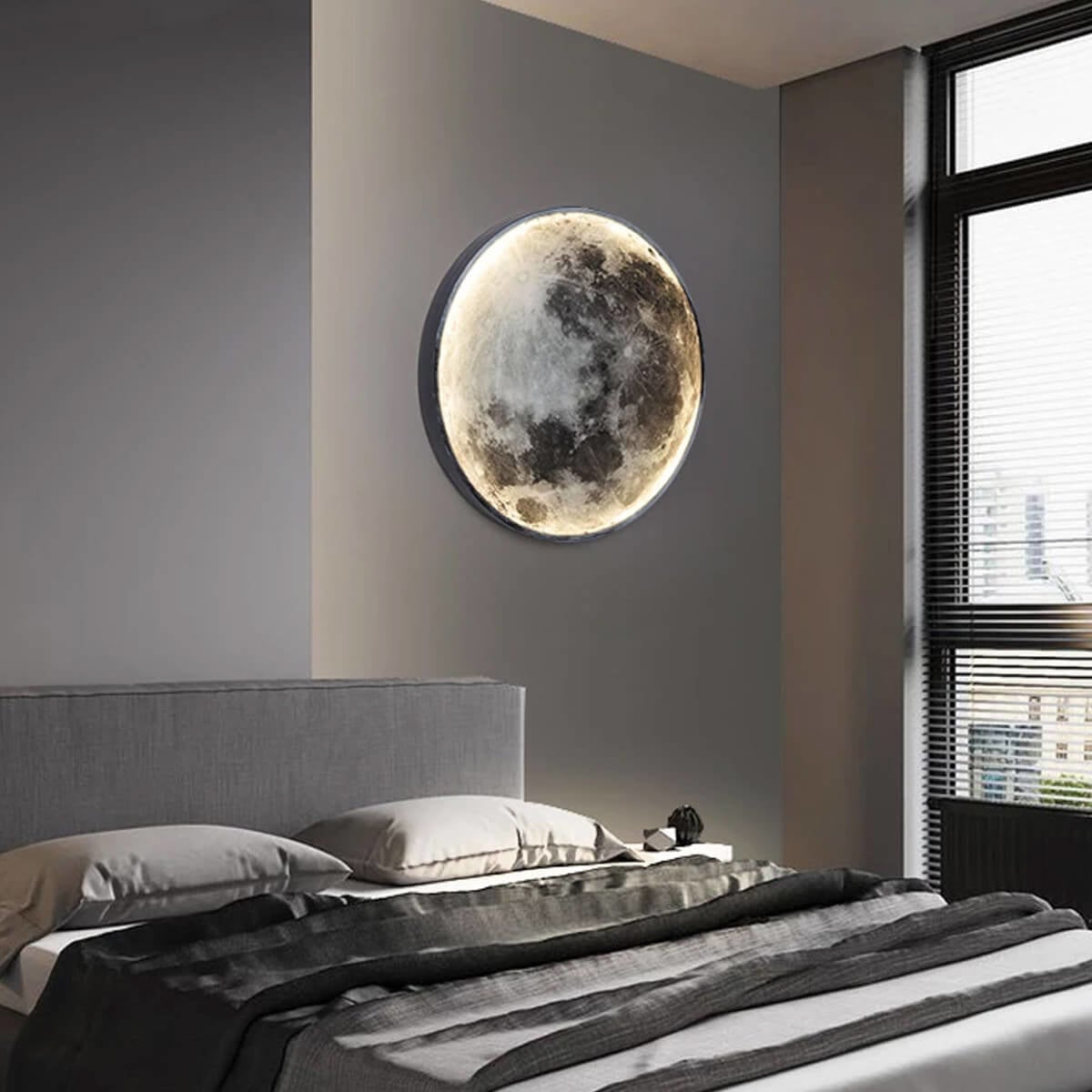 Universe Simple Bedside Lunar Wall Lamp Moon Home Decor Space Interior