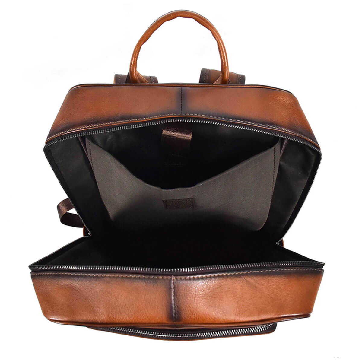 Vintage Brown Genuine Leather Luxury Laptop Business Backpack