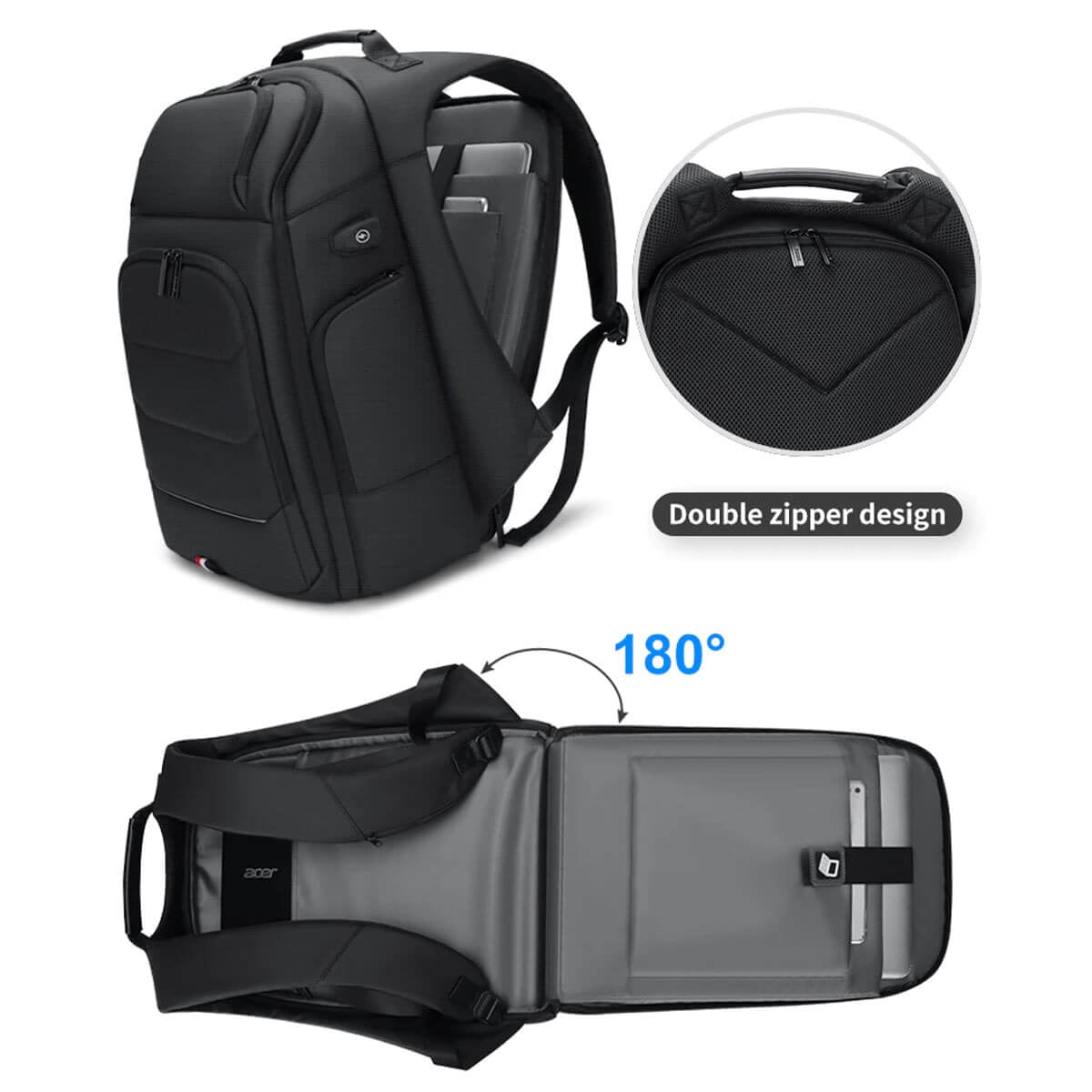 Waterproof Backpacks USB Charging School Bag Anti-theft Backpack