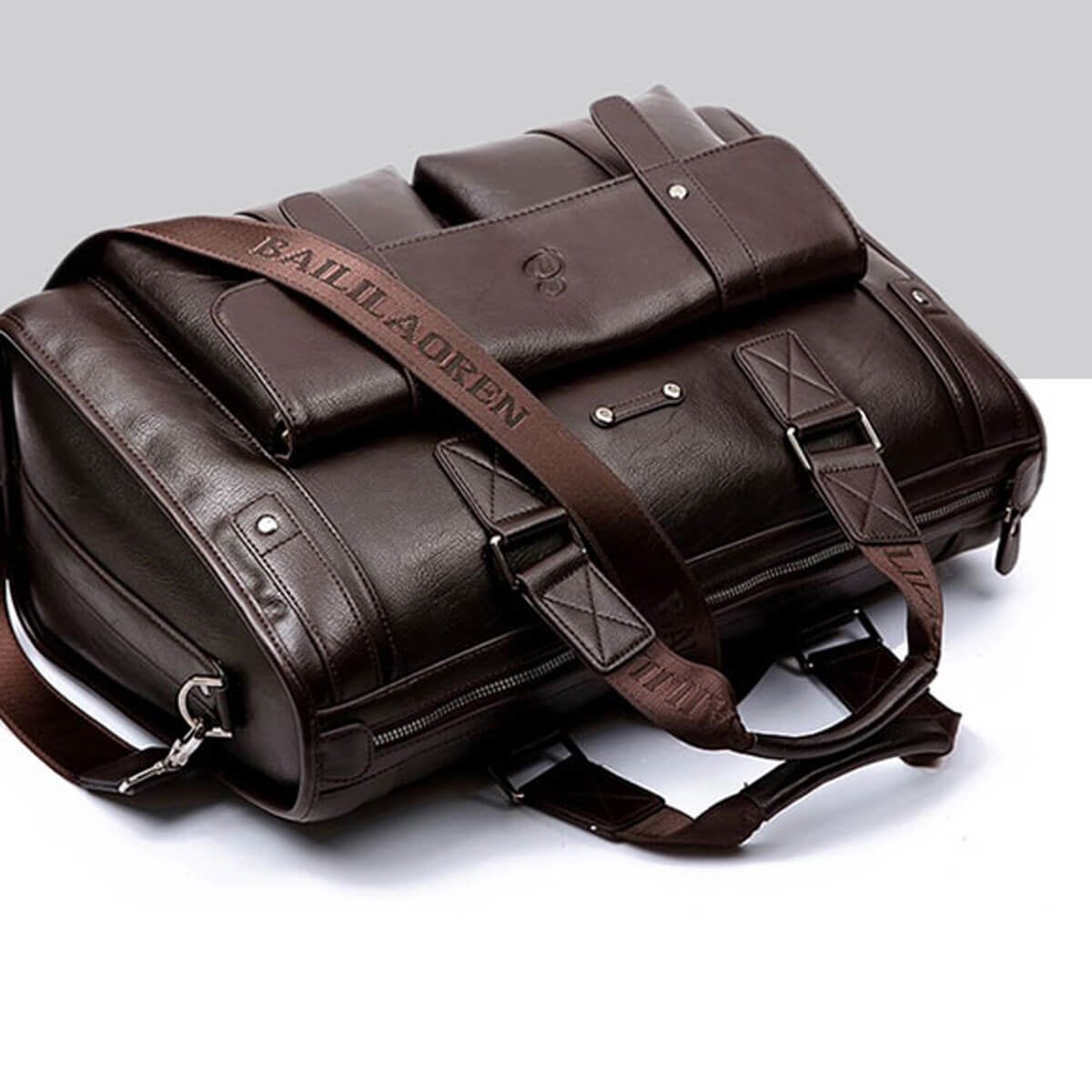 Waterproof Leather Shoulder Bag Business Travel Premium Briefcase
