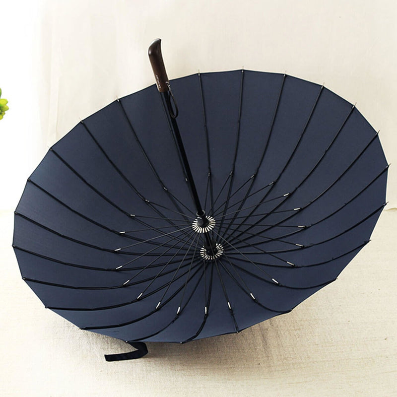 Windproof 24K Glassfiber Frame Wooden Luxury Umbrella
