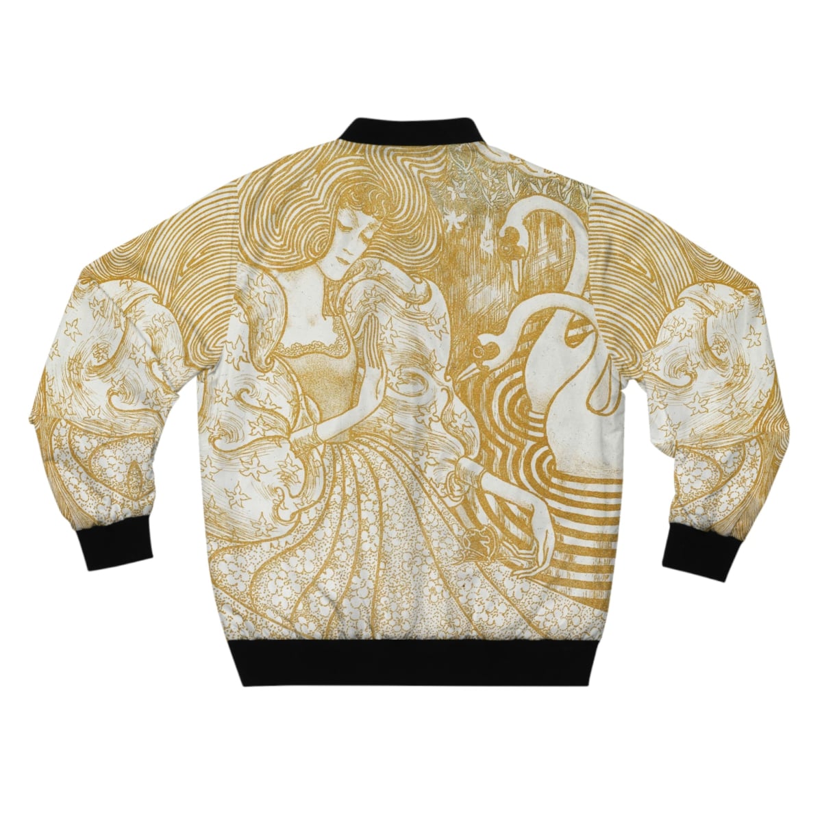 Woman with a Butterfly by Jan Toorop Art Bomber Jacket