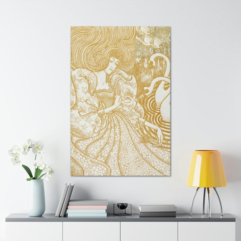 Woman with a Butterfly by Jan Toorop Canvas Gallery Wraps