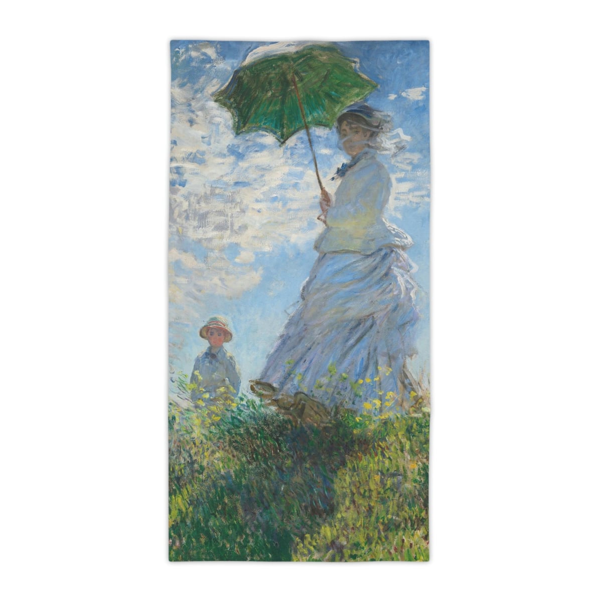 Woman with a Parasol Claude Monet Art Beach Towels