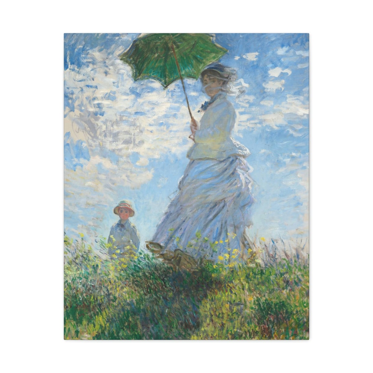 Woman with a Parasol Claude Monet Canvas Gallery Wraps