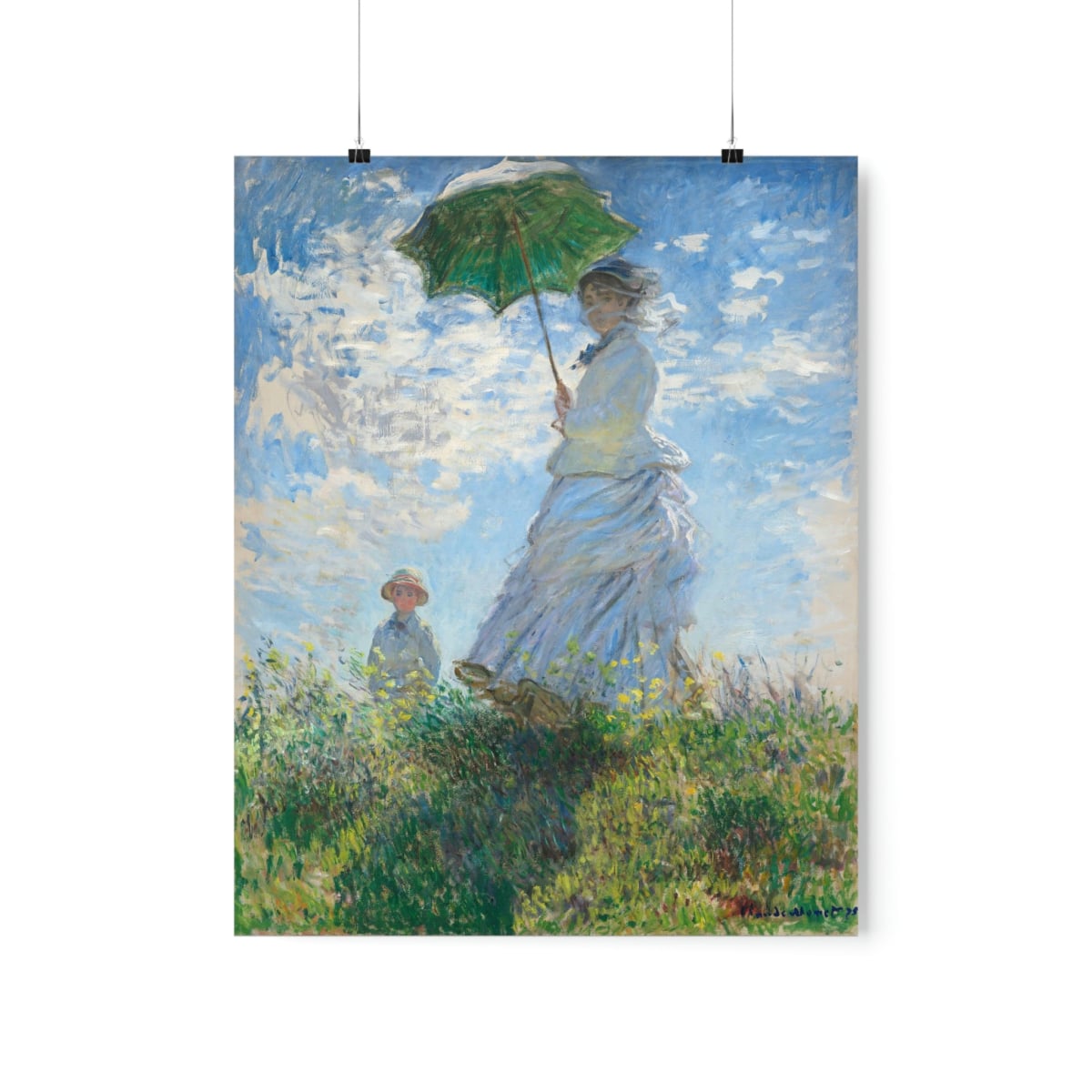 Woman with a Parasol Claude Monet Premium Posters