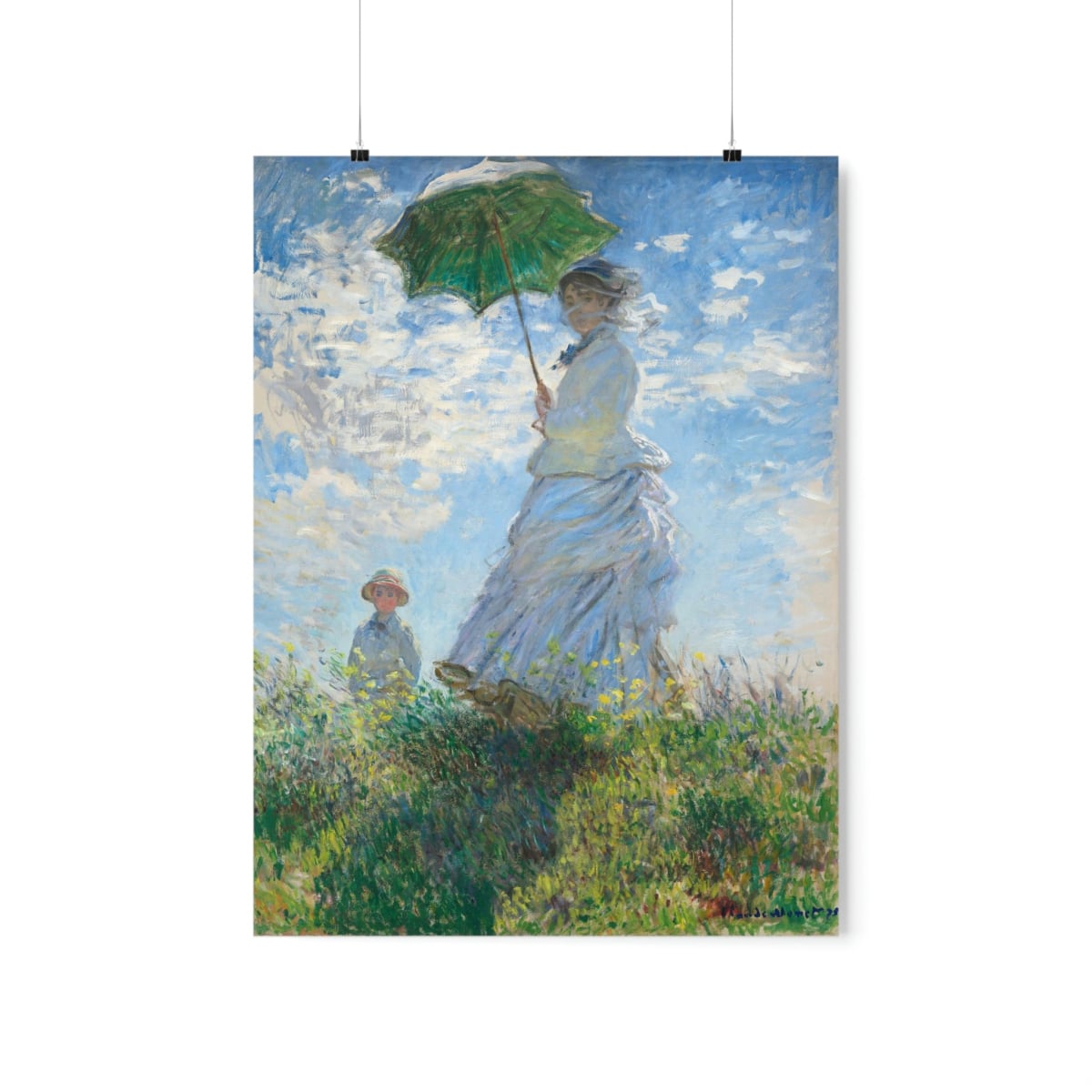 Woman with a Parasol Claude Monet Premium Posters